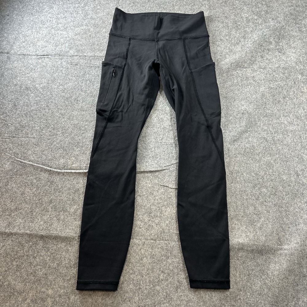Athleta Leggings Women's Small High Rise All In 7/8 Tight Black Pockets